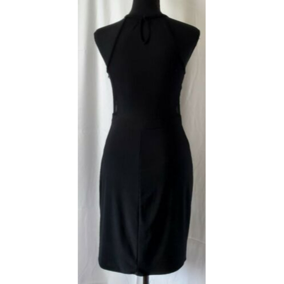 Morgan & Co. Cocktail Dress Black with lace boddess Sheer Back/Sides Sz 7/8 EUC - Picture 4 of 7